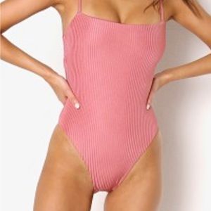 Vitamin A Jenna Bodysuit ribbed one piece swimsuit